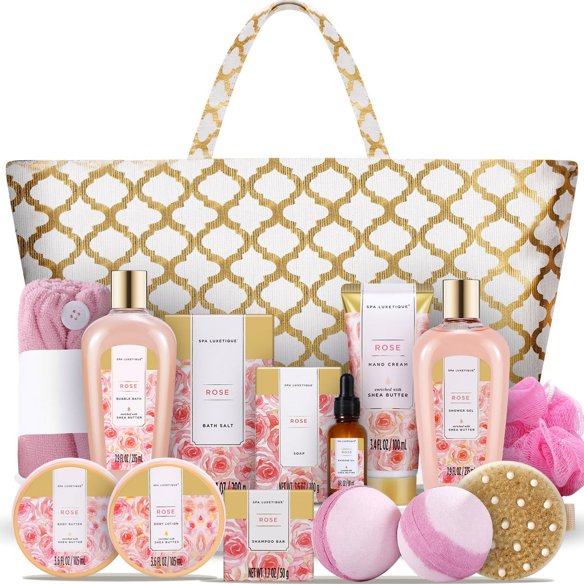 15 Pc Rose Spa Gift Set A4659