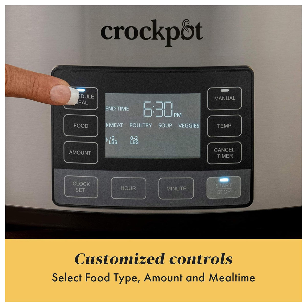 6 Quart Programmable Slow Cooker and Food Warmer T812914