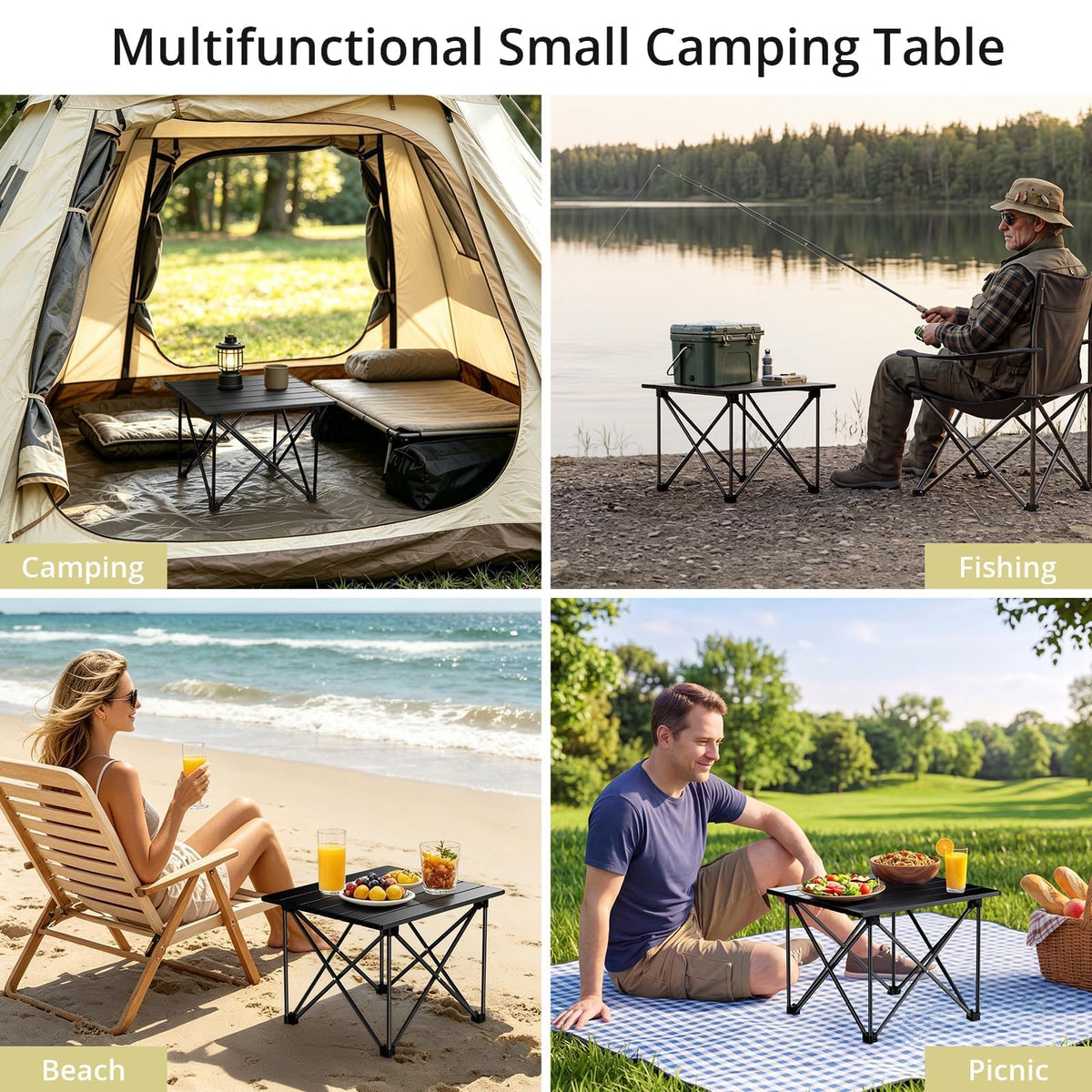 Small Ultralight Aluminum Folding Camping Table T394