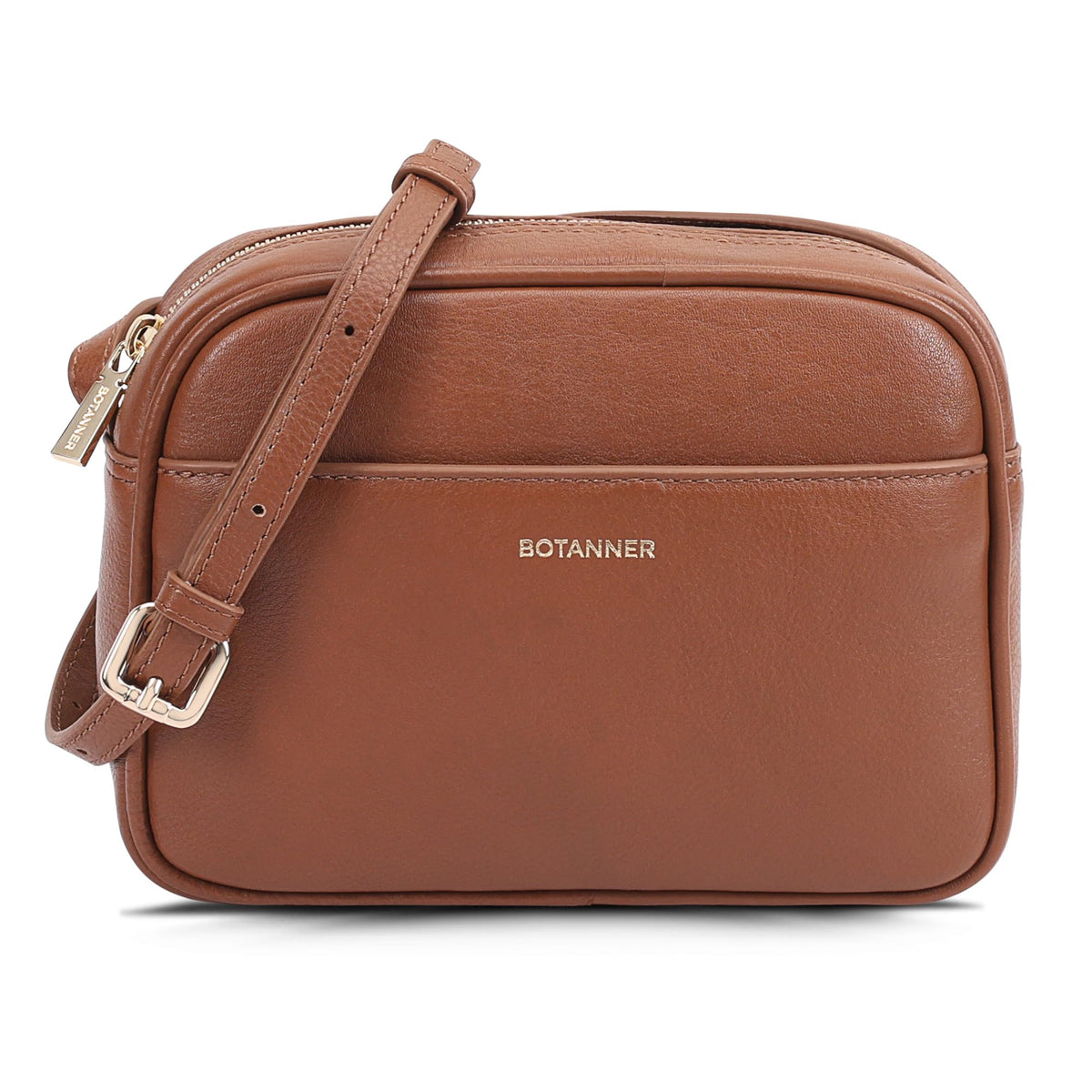 Genuine Leather Crossbody Bag with Adjustable Strap F83343