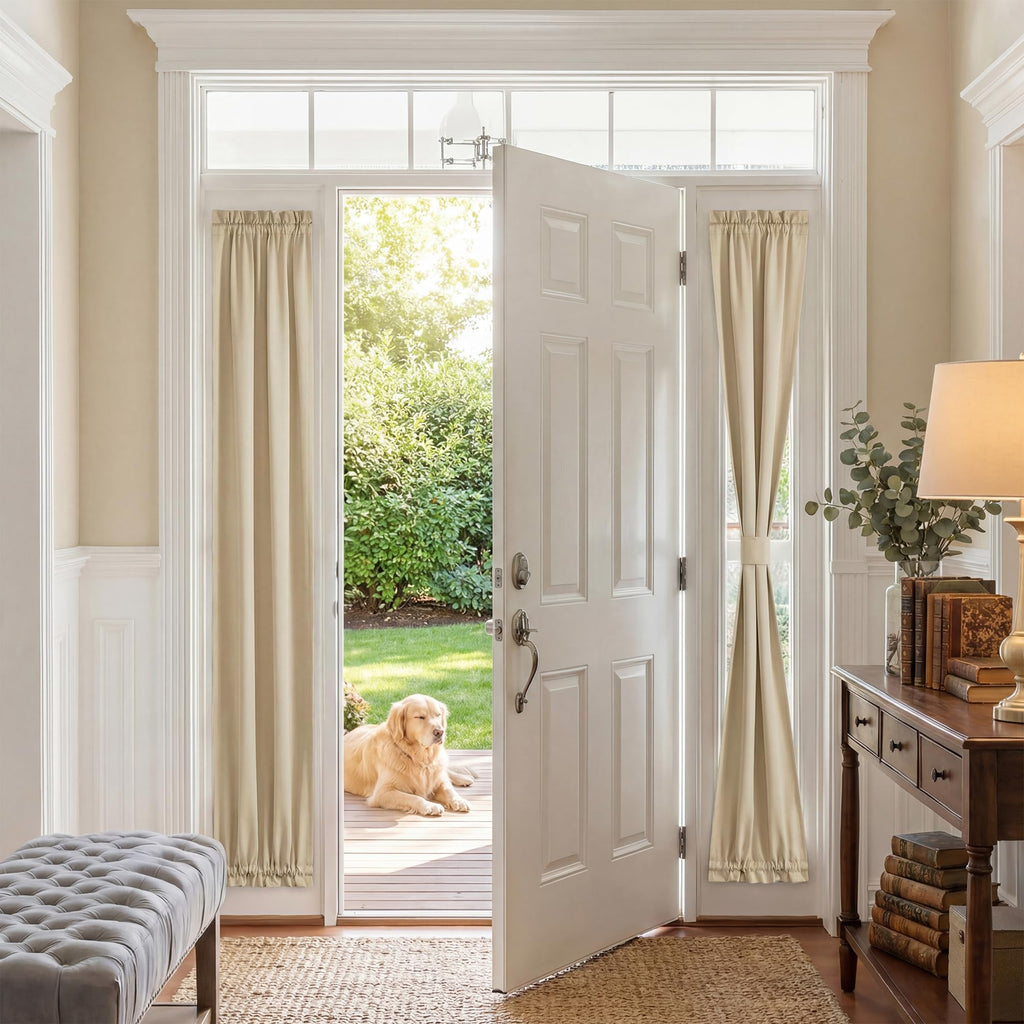 Sidelight Door Curtain 25" W x 72" L Biscotti Beige 1 Panel B674
