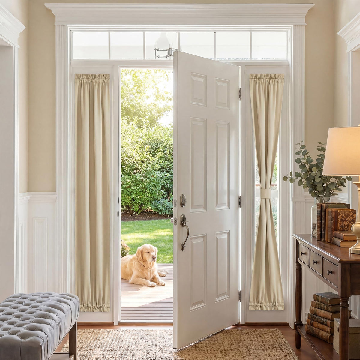 Sidelight Door Curtain 25" W x 72" L Biscotti Beige 1 Panel B674