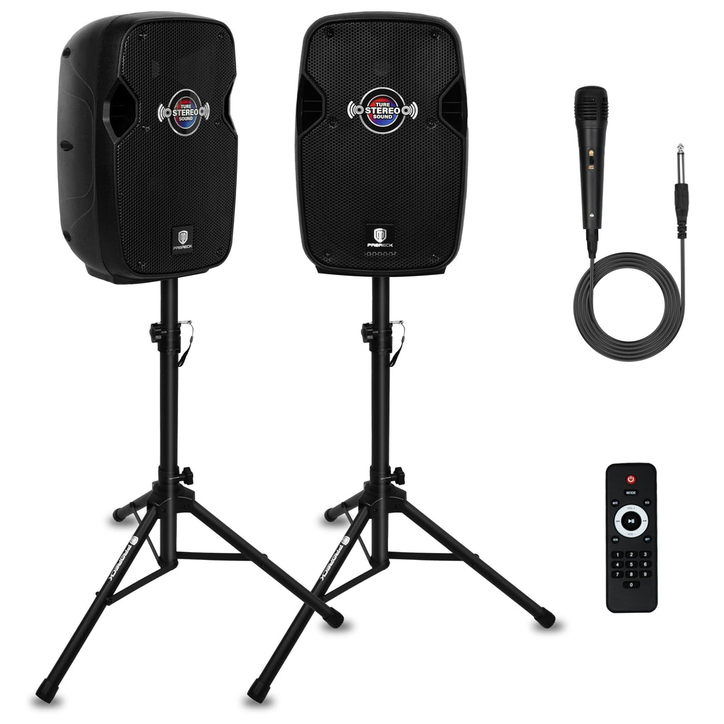 10-Inch Bluetooth PA Speaker System with Wired Microphone J97491