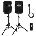 10-Inch Bluetooth PA Speaker System with Wired Microphone J97491