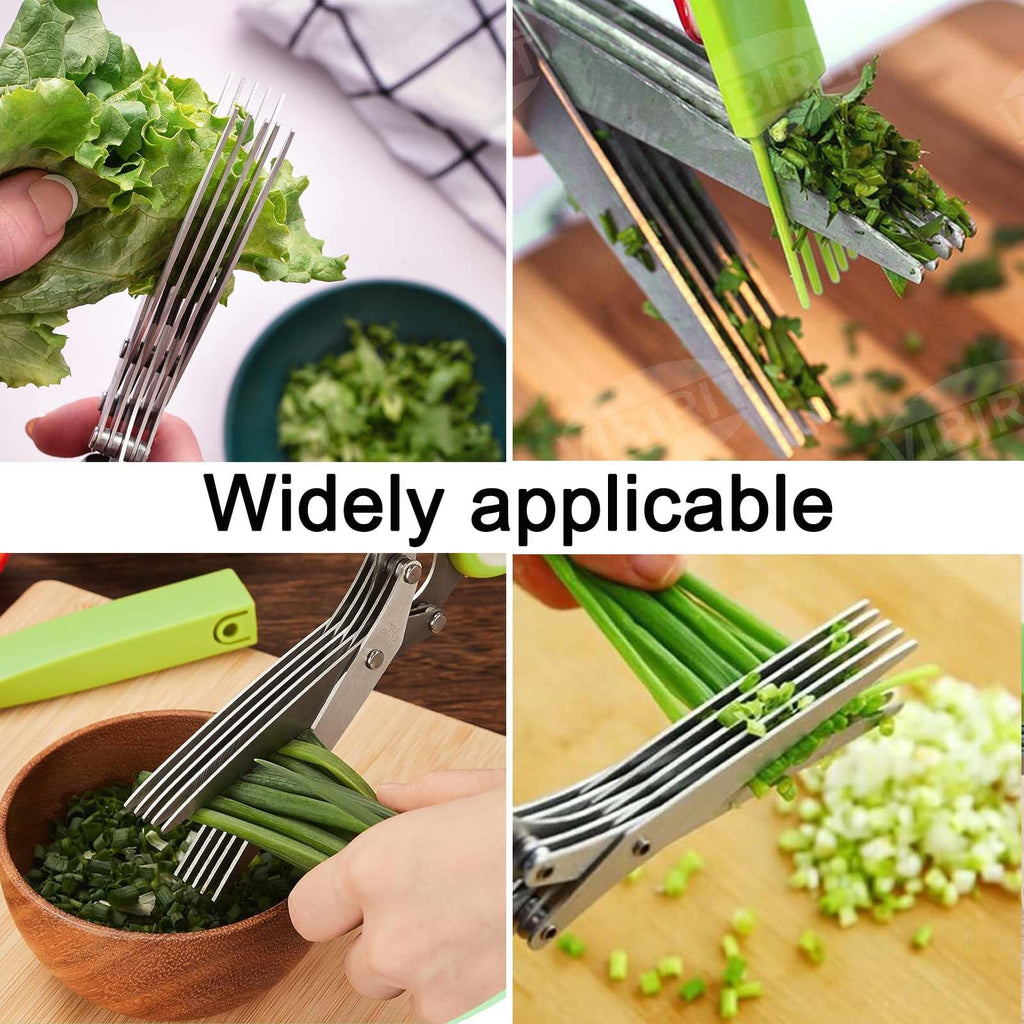 Stainless Steel 2 in 1 Garlic Press and Herb Scissors N4341