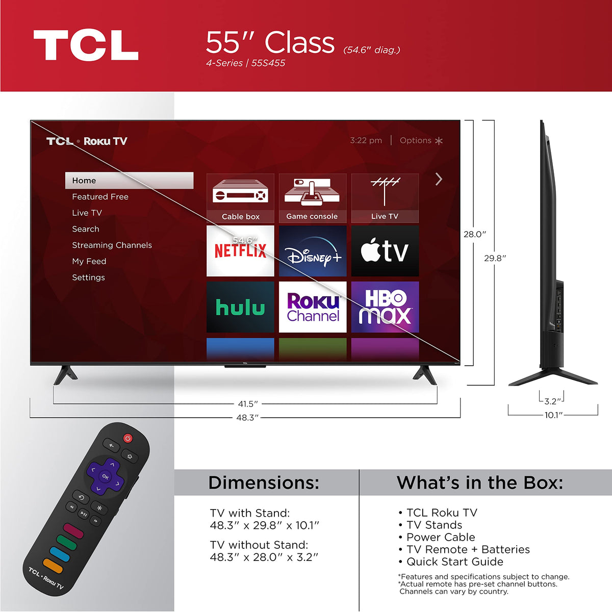 55" 4K UHD HDR Smart TV P56853