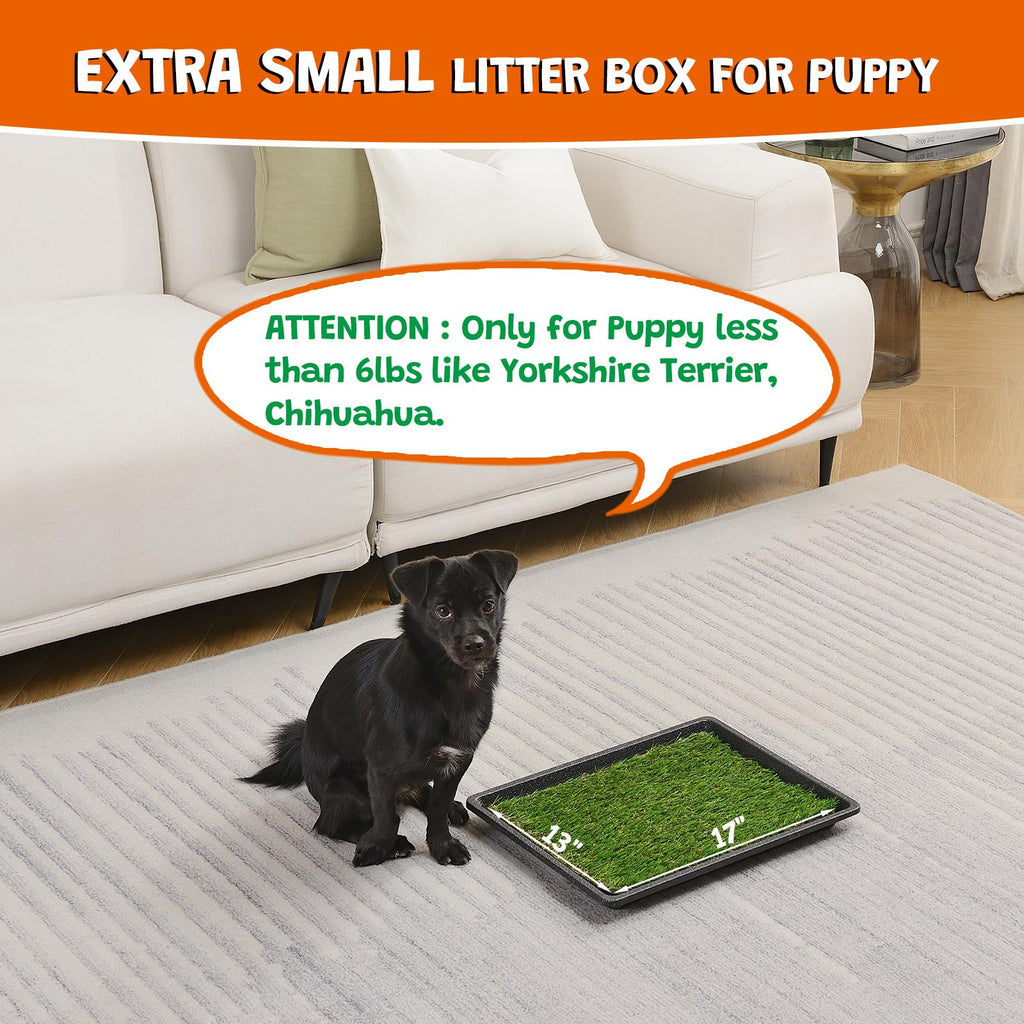 Extra Small Dog Grass Pee Pads with Tray D70052