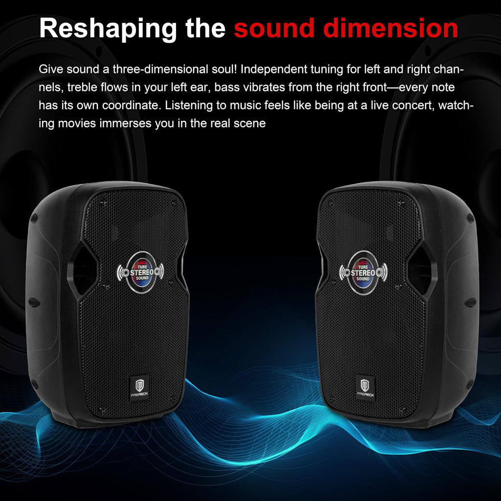 10-Inch Bluetooth PA Speaker System with Wired Microphone J97491