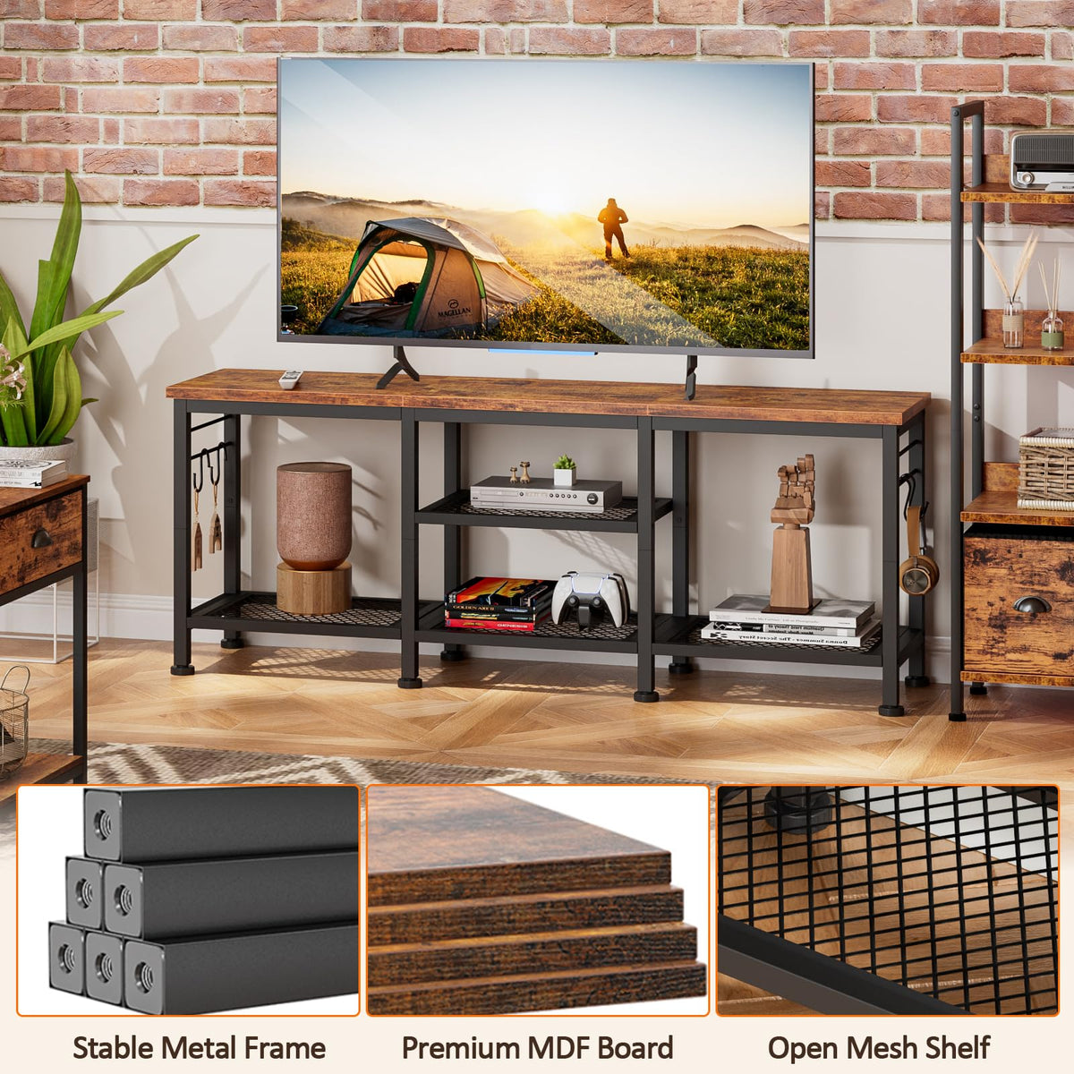 TV Stand with Open Shelves H64681