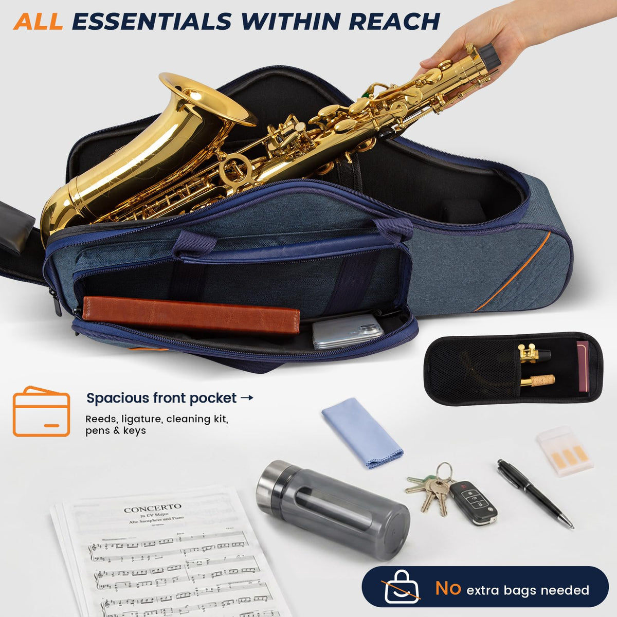 Blue Padded Alto Saxophone Case E128986