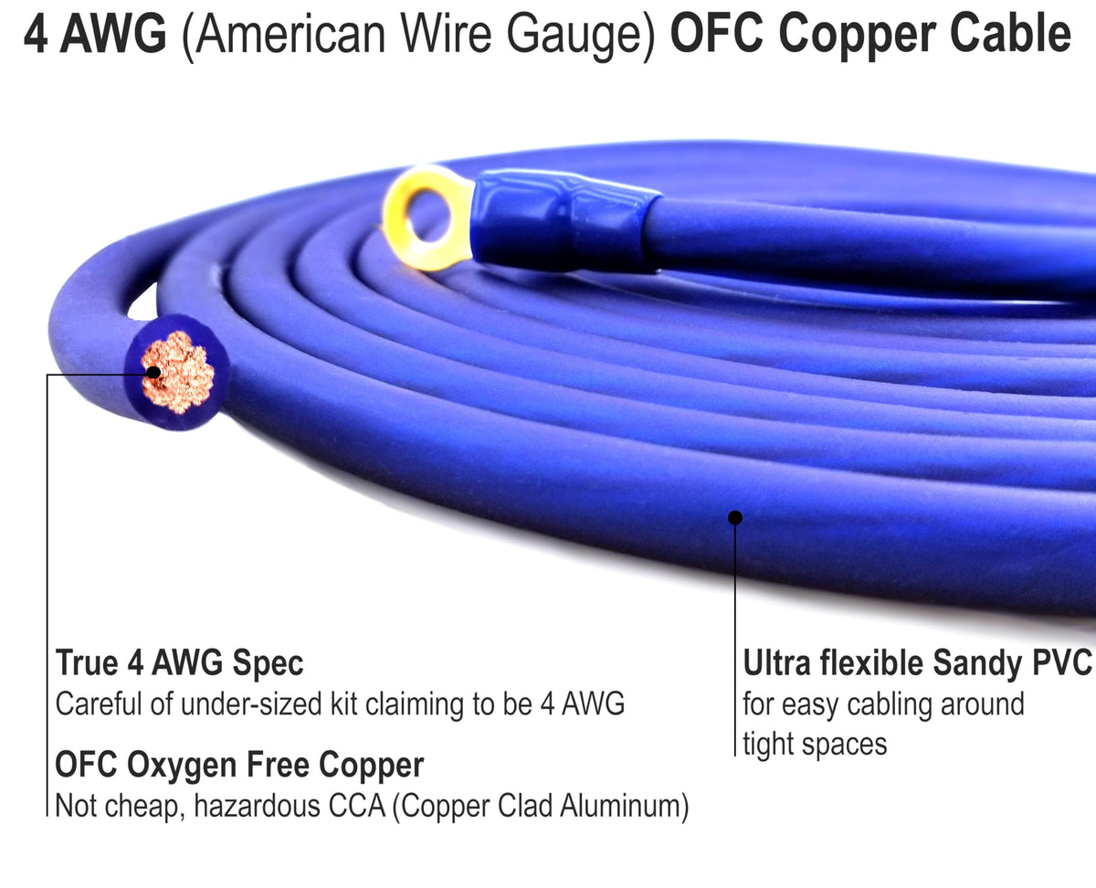 4 AWG 100% Copper Car Audio Amp Wire Kit G61258