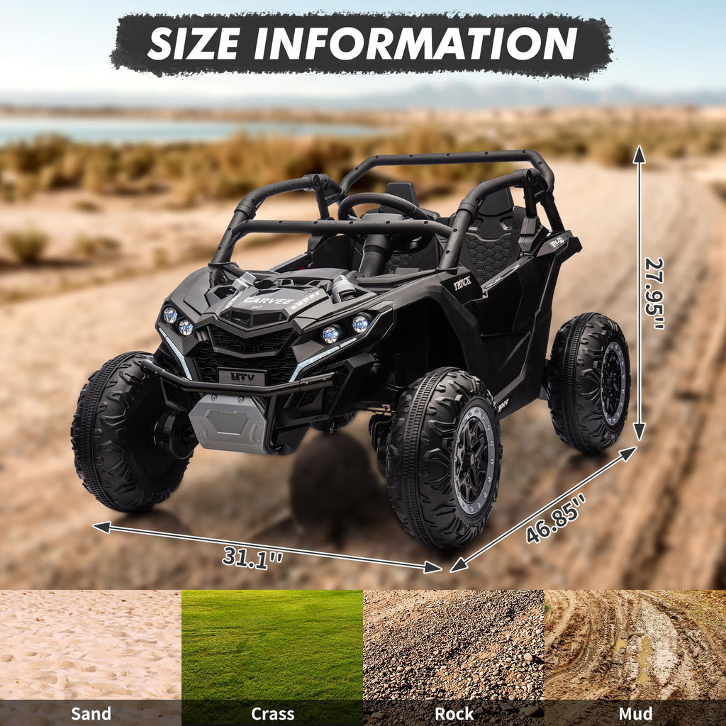 24V 2-Seater Kids Ride on Car with Remote Control 4WD Electric Truck F82346