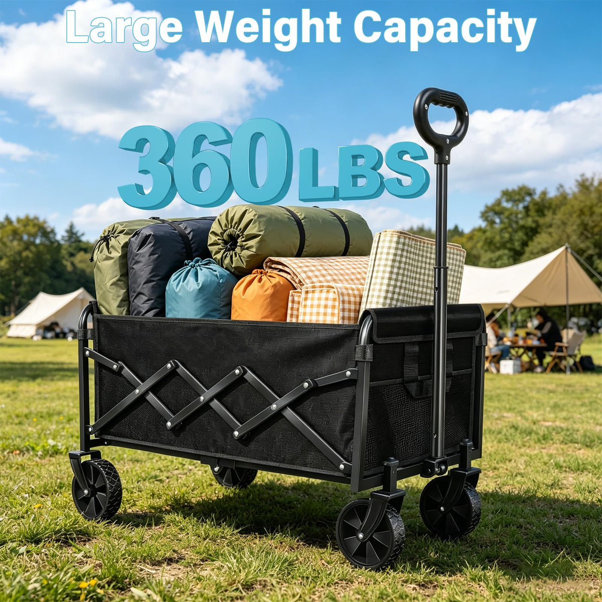 Collapsible Wagon Cart with Swivel Wheels S9892