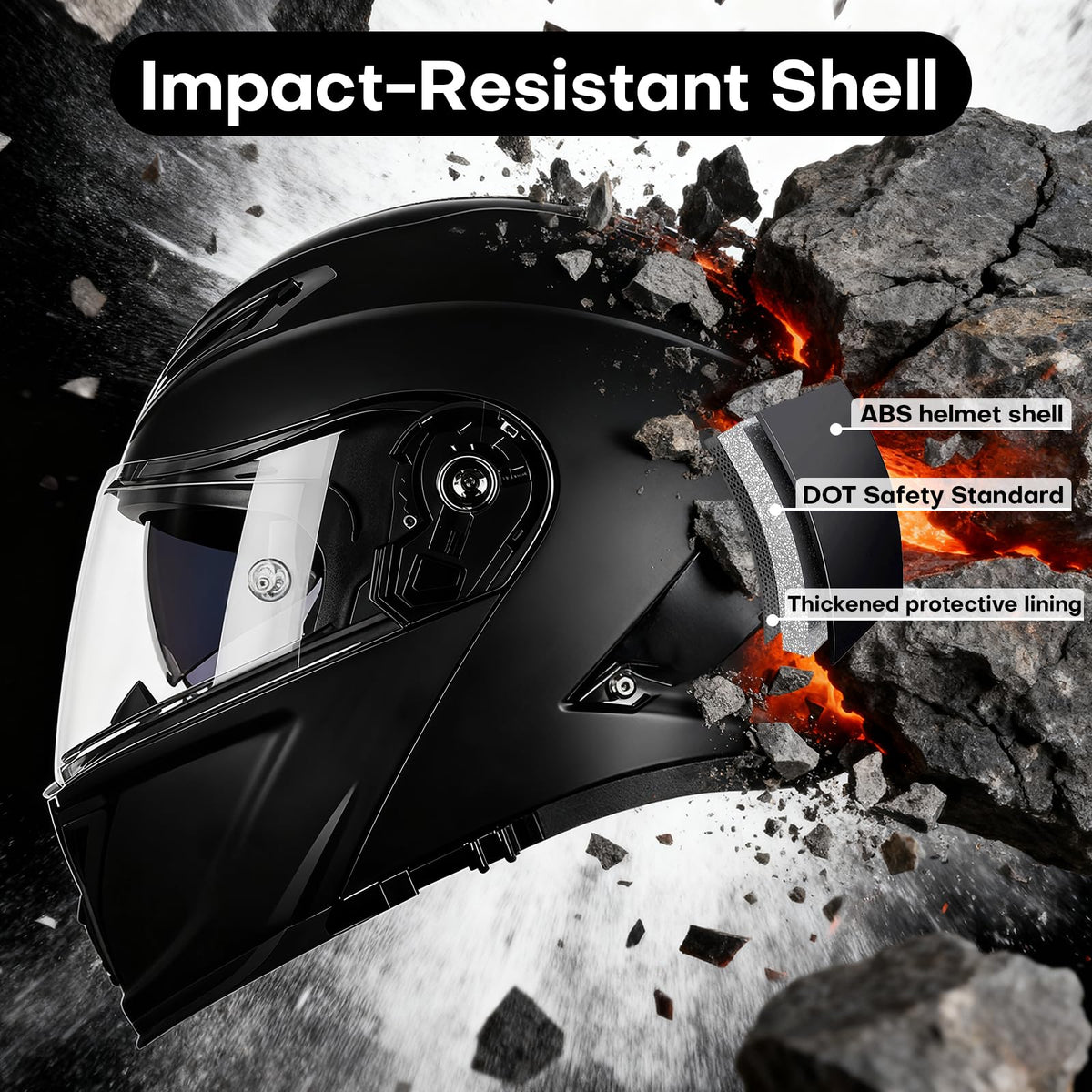 Bluetooth Modular Motorcycle Helmet O7041