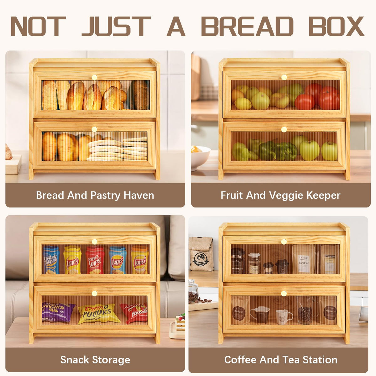 Wooden Bread Box Z16284