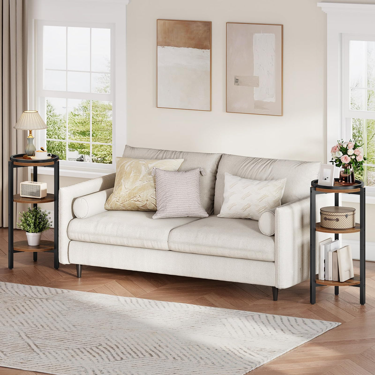 Small Round 3-Tier Side Table B360461