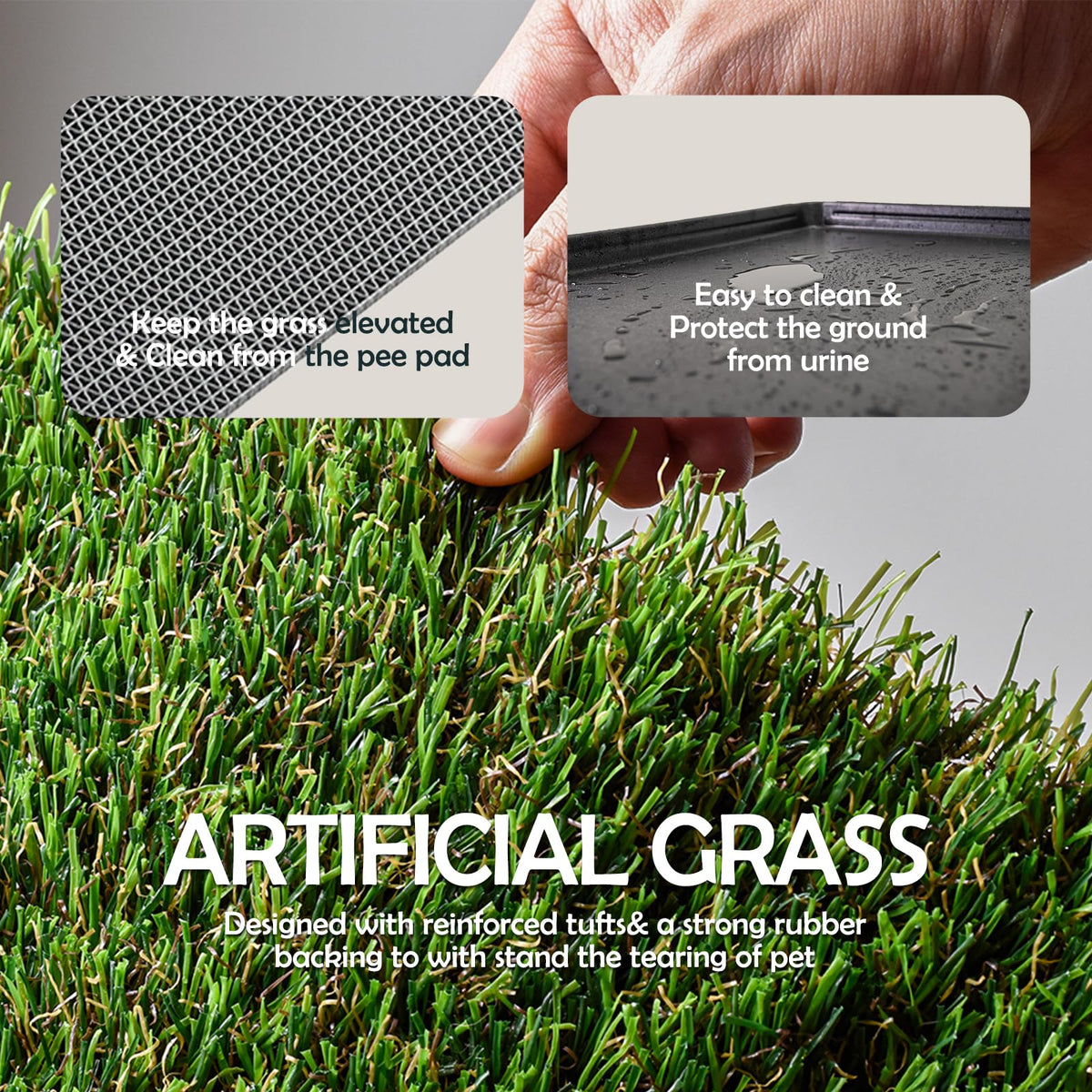 Extra Small Dog Grass Pee Pads with Tray D70052
