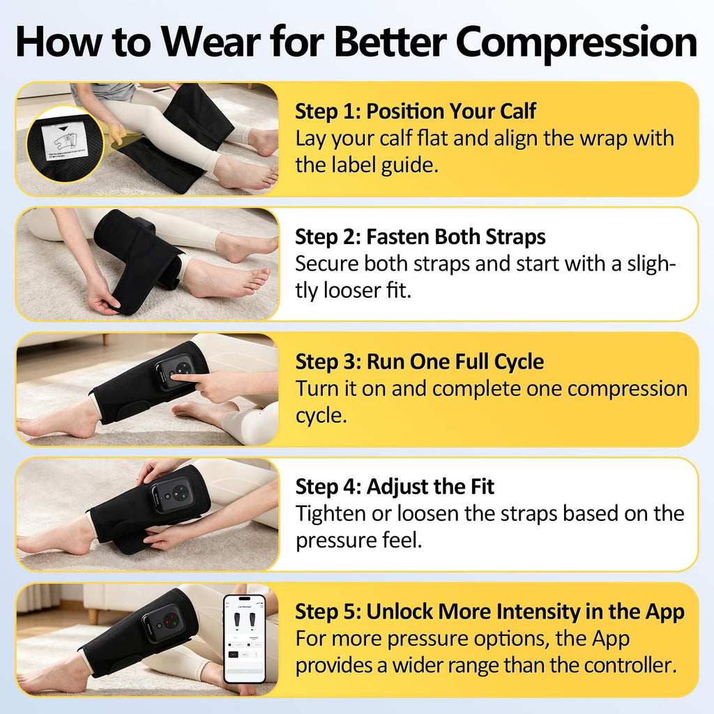 Cordless Air Compression Calf Massager with Heat D73788