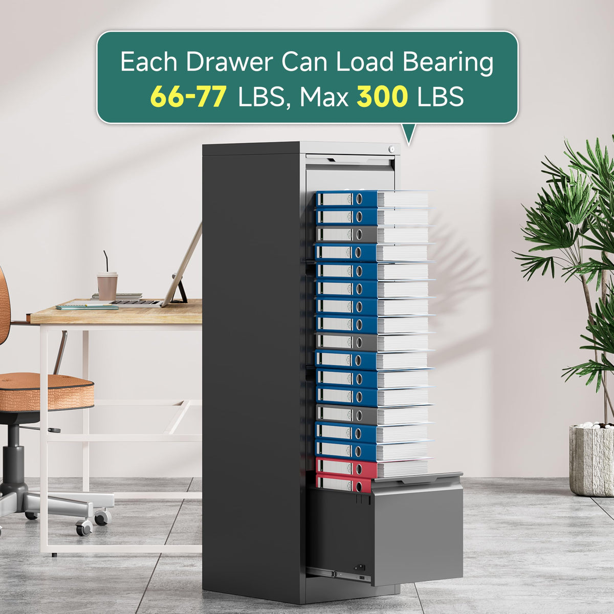 4 Drawer Metal File Cabinet with Lock E97118