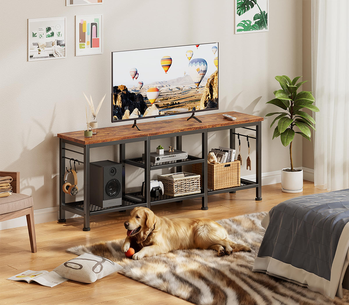 TV Stand with Open Shelves H64681