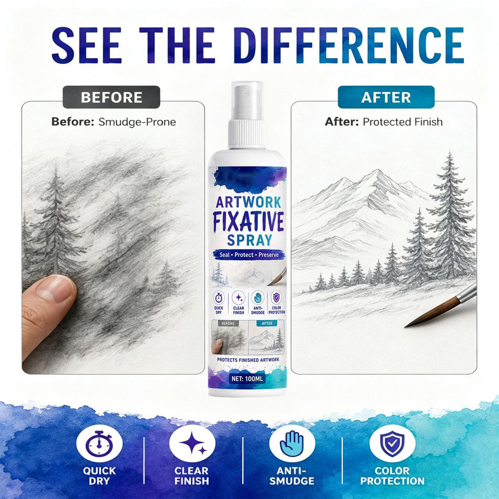 Quick-Dry Smudge-Proof Clear Matte Fixative Spray (7PCS) G40009