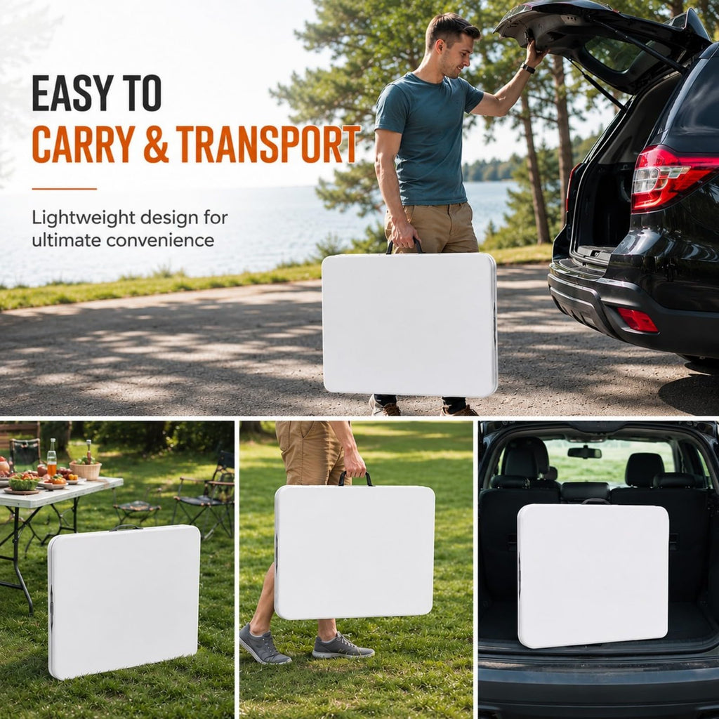 6FT Folding Table White H6376