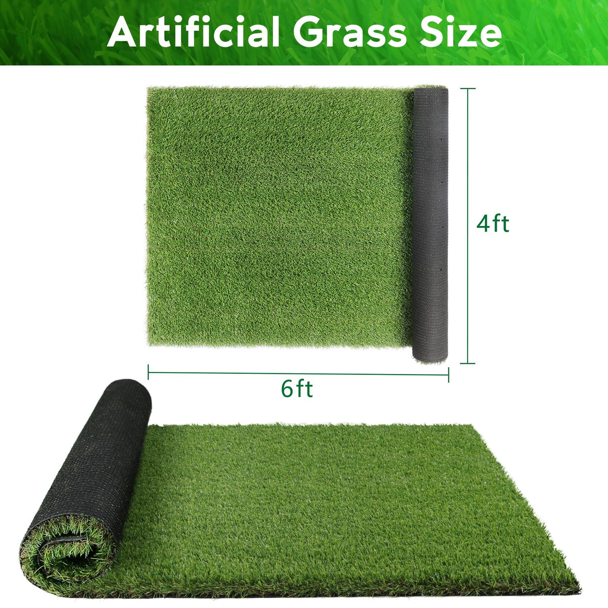 Large Artificial Grass Pad for Dogs Potty, 4 FT X 6 FT C663