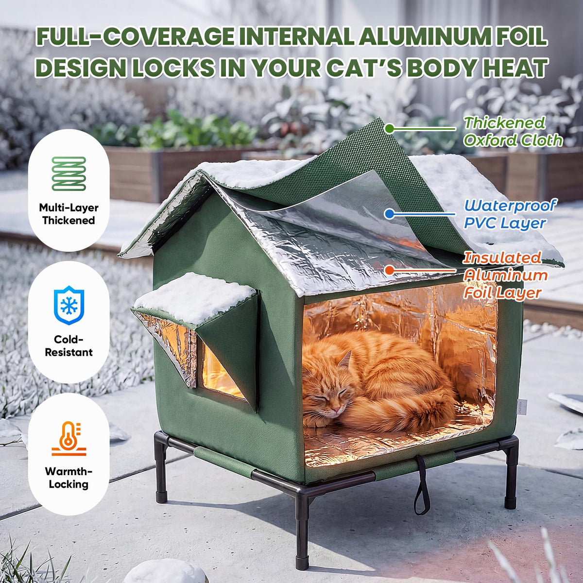 Weatherproof Insulated Cat Shelter T329027