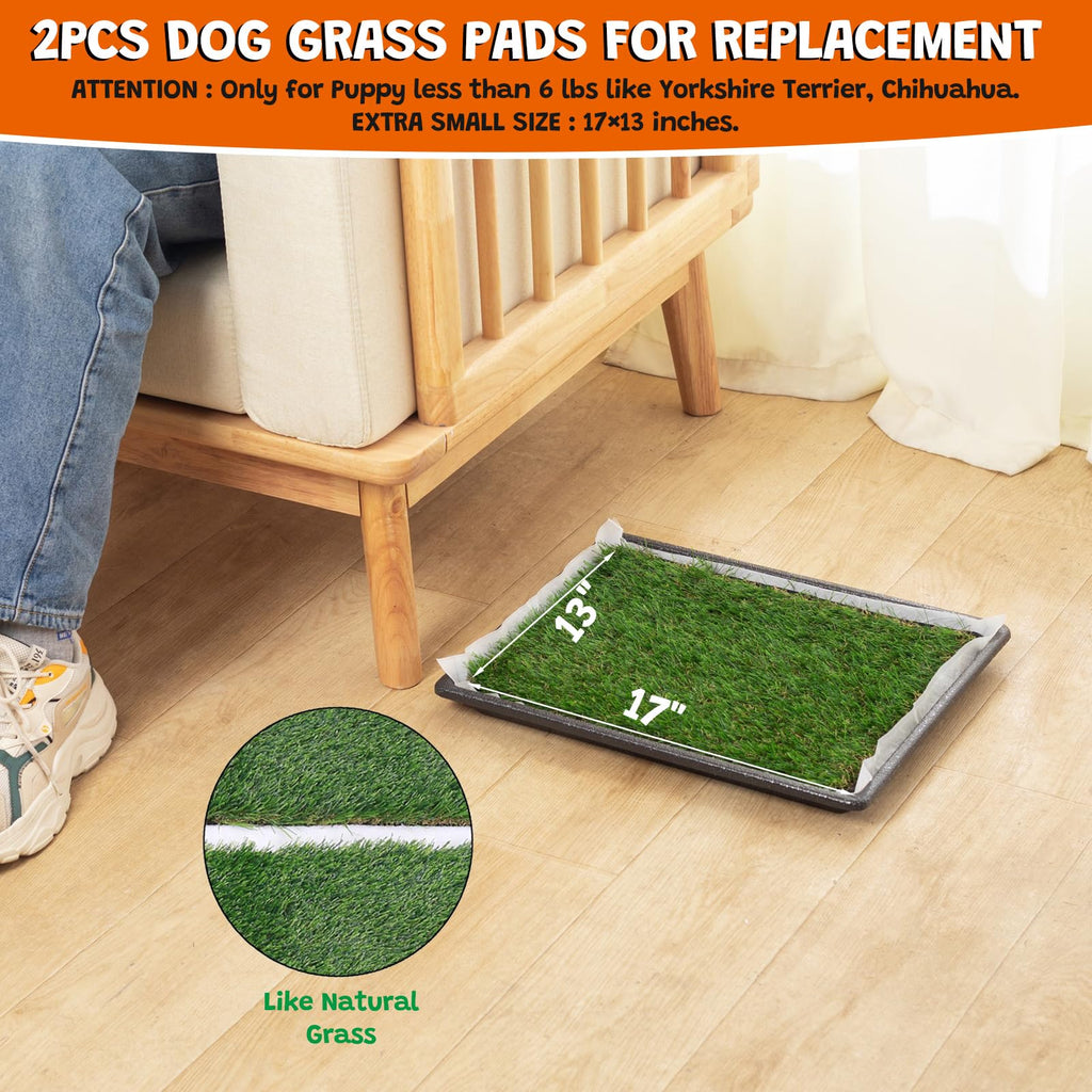 Extra Small Dog Grass Pee Pads with Tray D70052