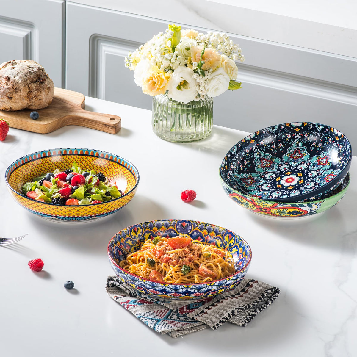 Ceramic Serving Bowls Set of 4 F318