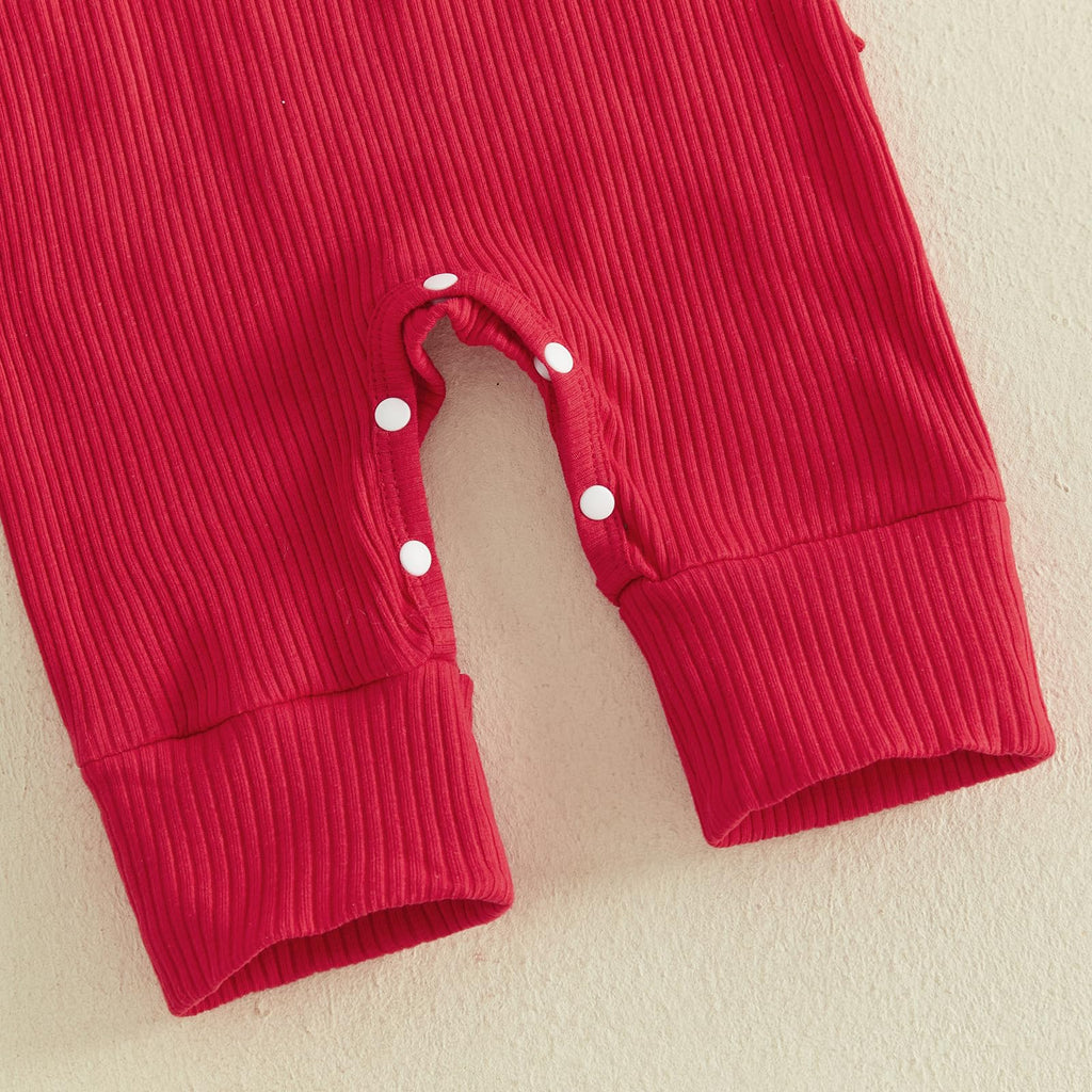 Christmas Baby Girl Long Sleeve Romper Headband A5103