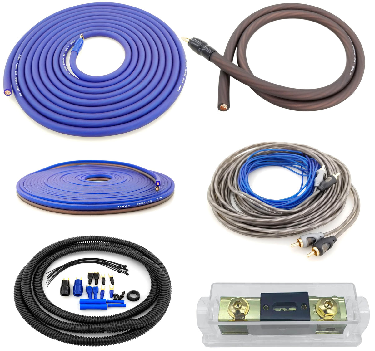 4 AWG 100% Copper Car Audio Amp Wire Kit G61258