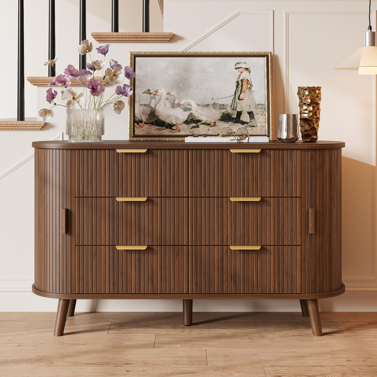 Fluted 6 Drawer Dresser U75245