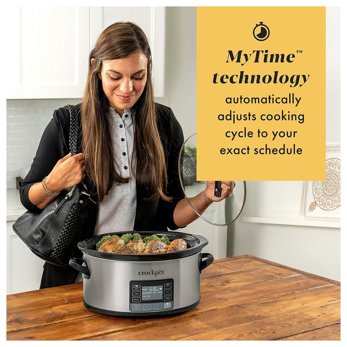 6 Quart Programmable Slow Cooker and Food Warmer T812914