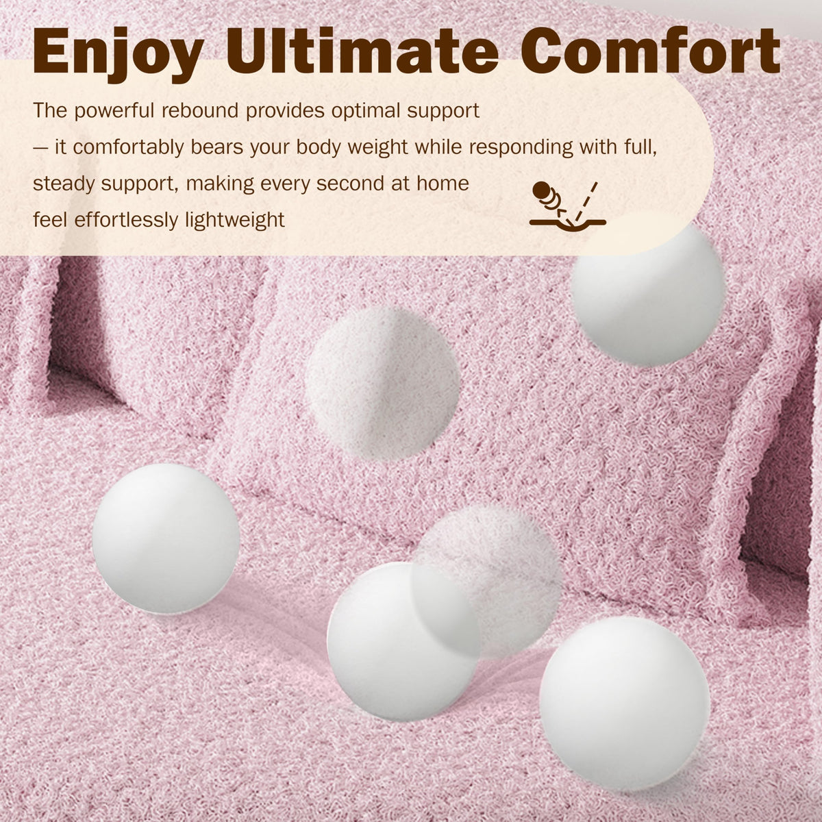 2-in-1 Convertible Sofa Bed with Pillows E819354