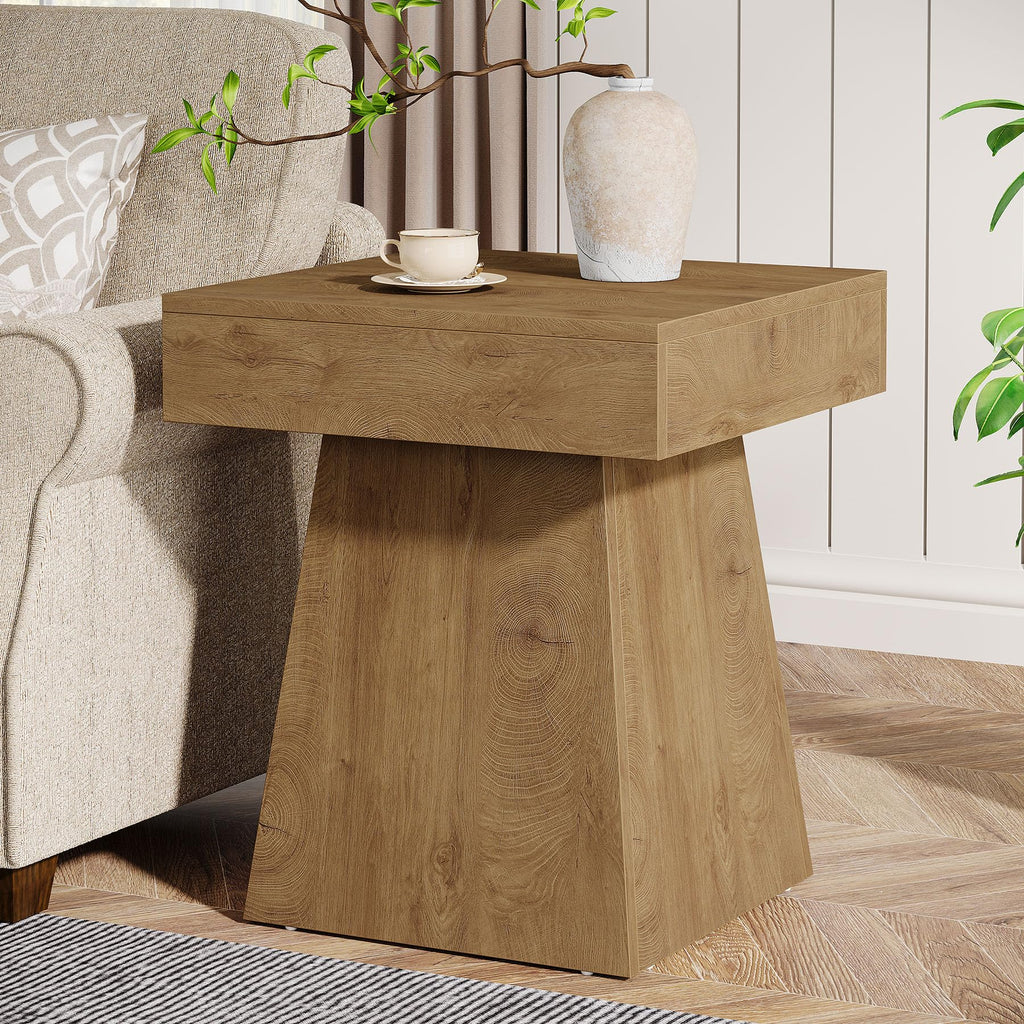 Small End Table Set of 2 Light Brown O599