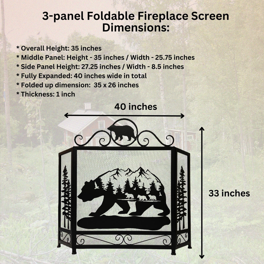 3-Panel Fireplace Screen Q66006