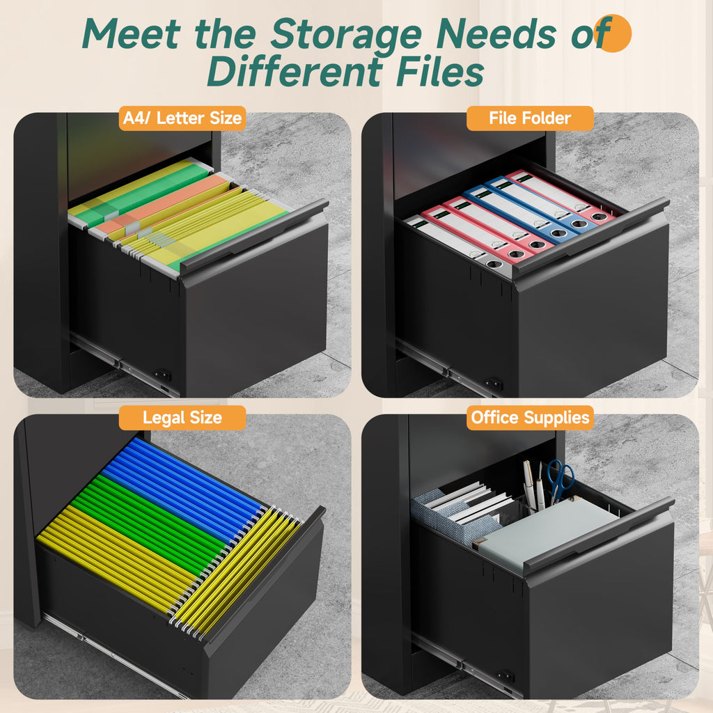4 Drawer Metal File Cabinet with Lock E97118