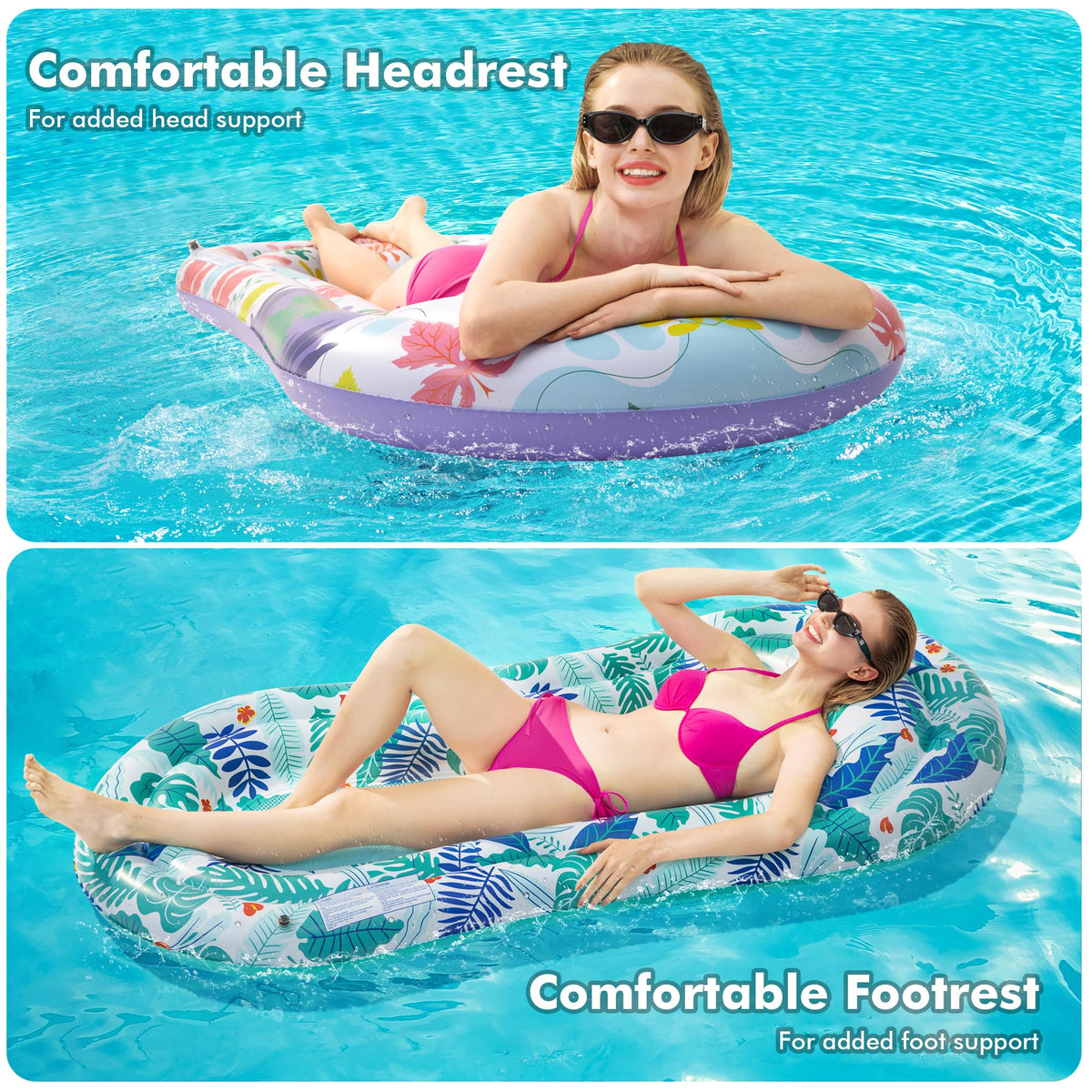 2 Pack Inflatable Pool Floats Lounger S41383